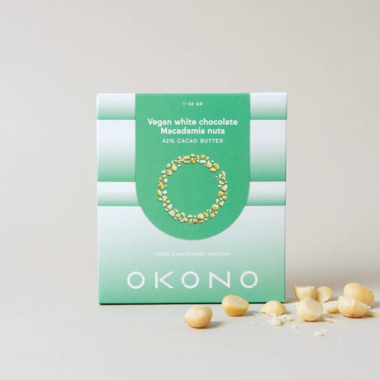 OKONO – Vegan witte chocolade Macademia noten