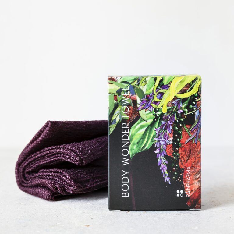 body wonder towel pure nature – aubergine